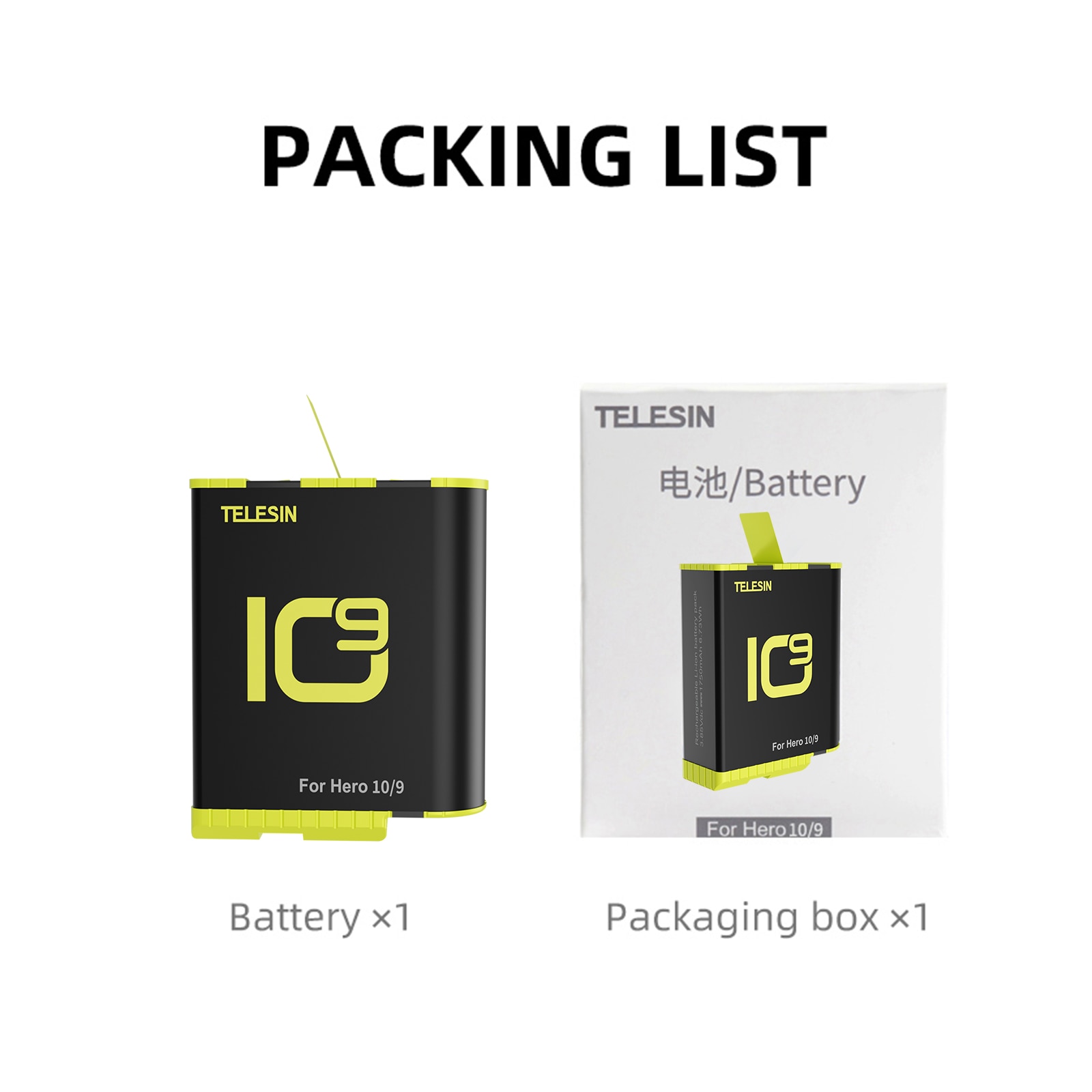 2Pack 1750mAh Battery For GoPro Hero 9 10 With Battery Box - Larger Capacity 6 2Pack 1750mAh Battery For GoPro Hero 9 10 With Battery Box - Larger Capacity 6