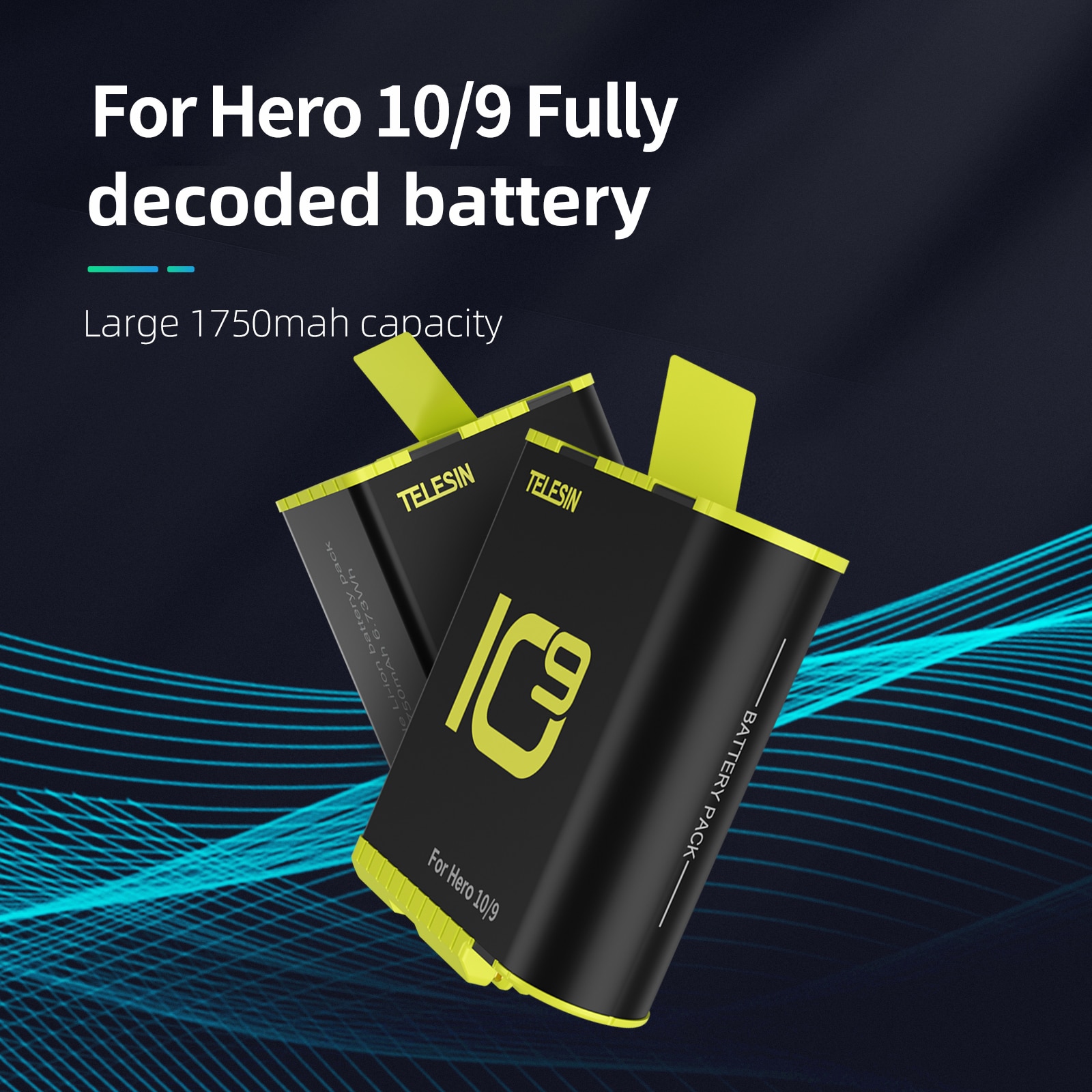 2Pack 1750mAh Battery For GoPro Hero 9 10 With Battery Box - Larger Capacity 2 2Pack 1750mAh Battery For GoPro Hero 9 10 With Battery Box - Larger Capacity 2