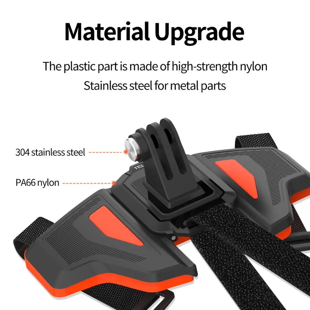 TELESIN Motorcycle Helmet Mount Strap Flodable Front Chin Mount for GoPro Hero 12 11 10 9 8 7 6 5 DJI Osmo Action Insta360 6 TELESIN Motorcycle Helmet Mount Strap Flodable Front Chin Mount for GoPro Hero 12 11 10 9 8 7 6 5 DJI Osmo Action Insta360 6