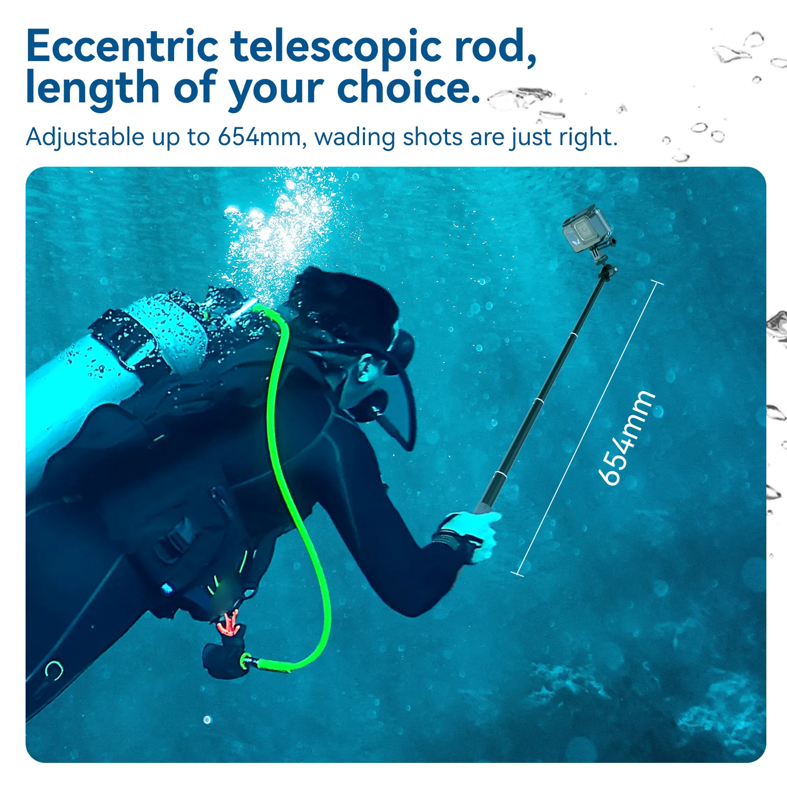 TELESIN Waterproof Divng Selfie Stick Floaty Monopod 360° Rotation Ball Head Selfie Stick for GoPro DJI Osmo Action Insta360 5 TELESIN Waterproof Divng Selfie Stick Floaty Monopod 360° Rotation Ball Head Selfie Stick for GoPro DJI Osmo Action Insta360 5