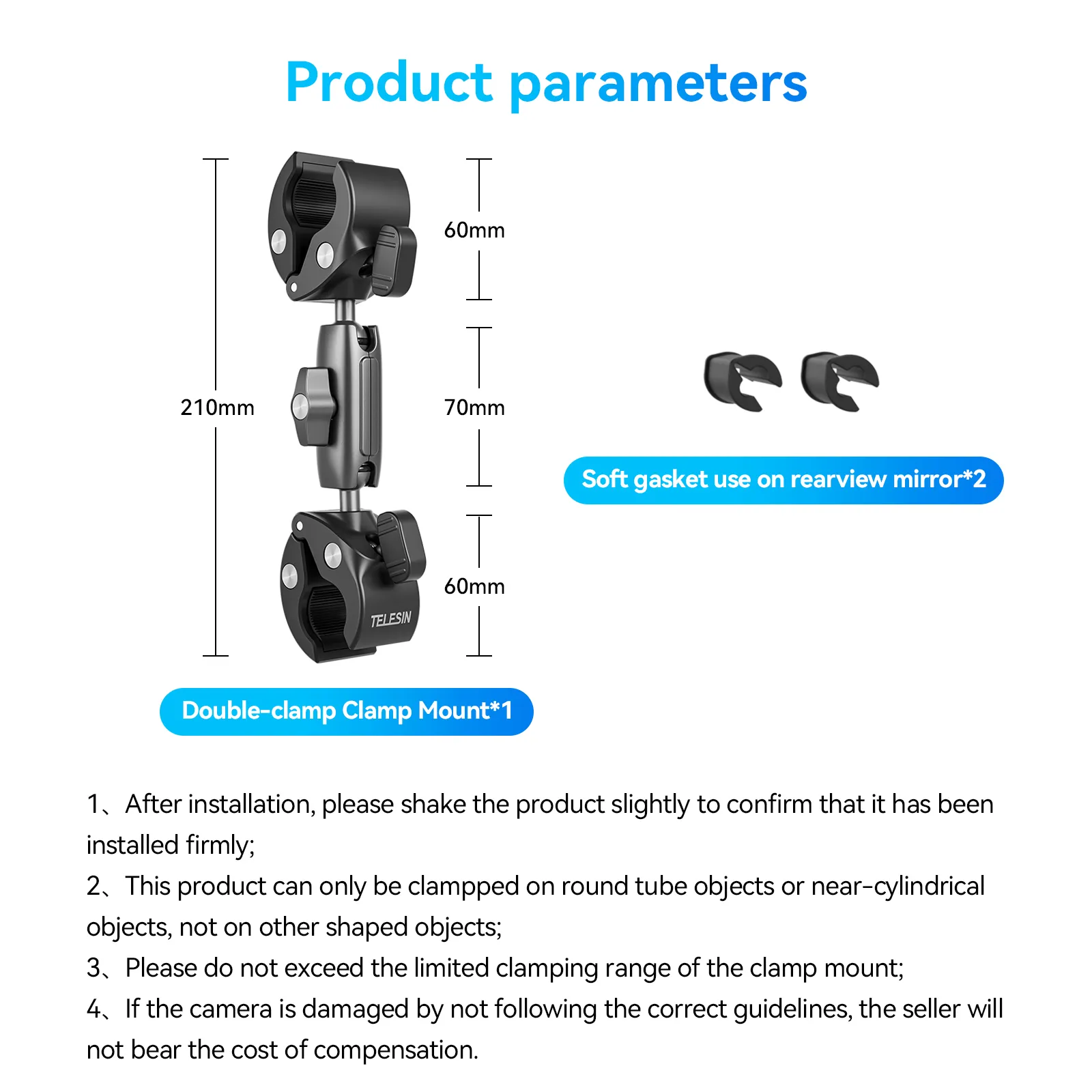 TELESIN Motorcycle Bike Monopod Bicycle Handlebar Panoramic Mount Invisible Selfie Stick Bracket for GoPro Hero DJI Insta360 6 TELESIN Motorcycle Bike Monopod Bicycle Handlebar Panoramic Mount Invisible Selfie Stick Bracket for GoPro Hero DJI Insta360 6