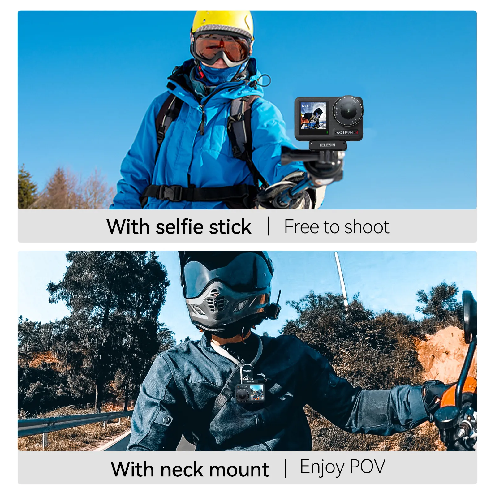TELESIN Magnetic Two Claw Adapter Action Camera Accessories For DJI OSMO Action 3 4 Adapter 4 TELESIN Magnetic Two Claw Adapter Action Camera Accessories For DJI OSMO Action 3 4 Adapter 4