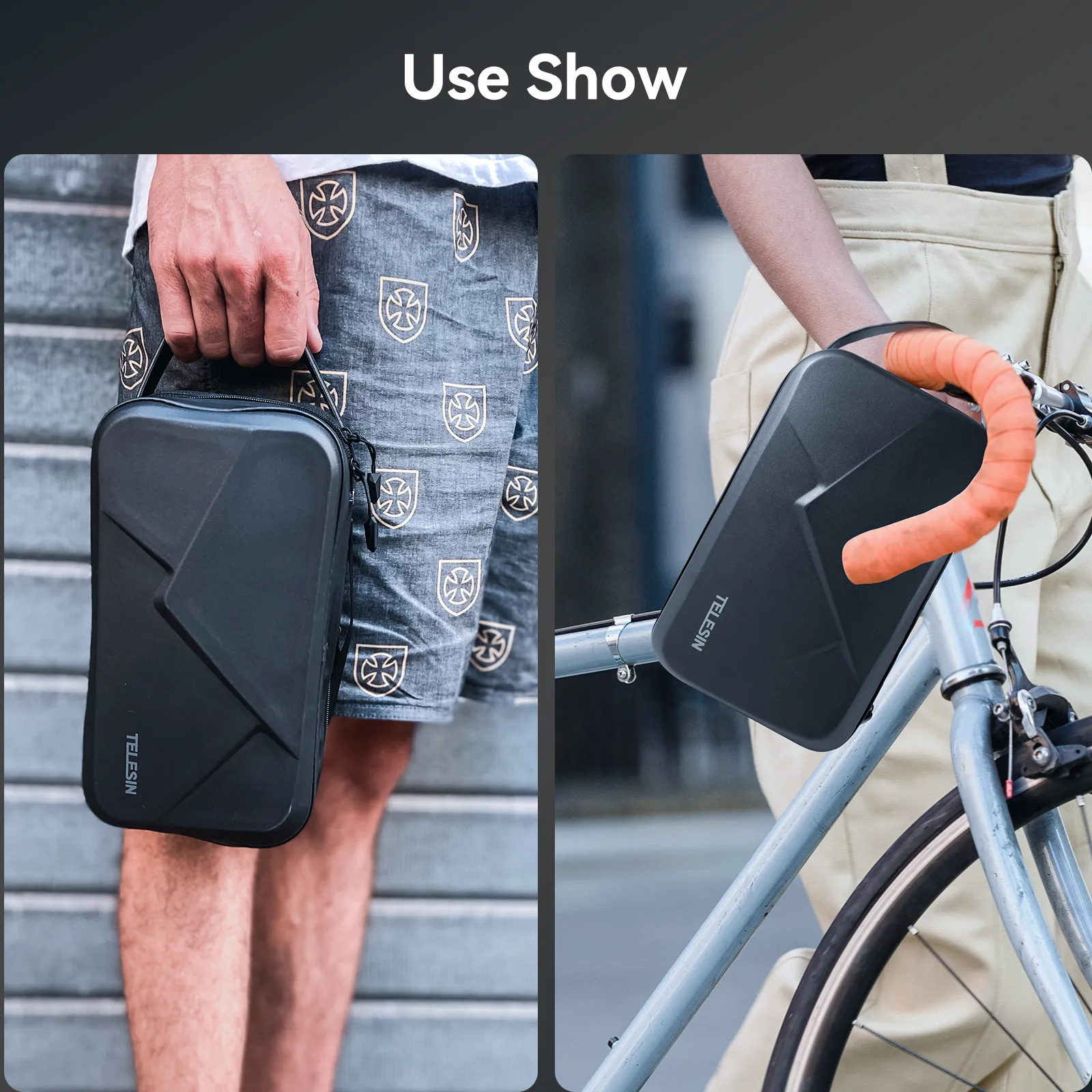 Waterproof Carrying Bag for GoPro Hero 11-6, Insta360, Osmo Action, SJCAM, EKEN: Adjustable Space, PU Material 6 Waterproof Carrying Bag for GoPro Hero 11-6, Insta360, Osmo Action, SJCAM, EKEN: Adjustable Space, PU Material 6