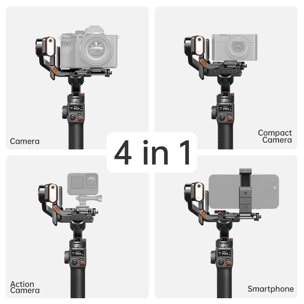 Hohem iSteady MT2 Kit 3 Axis Gimbal for Mirrorless Camera Action Camre Smartphone, Stabilizer for Sony/Nikon/Canon, Load 1.2kg 4 Hohem iSteady MT2 Kit 3 Axis Gimbal for Mirrorless Camera Action Camre Smartphone, Stabilizer for Sony/Nikon/Canon, Load 1.2kg 4