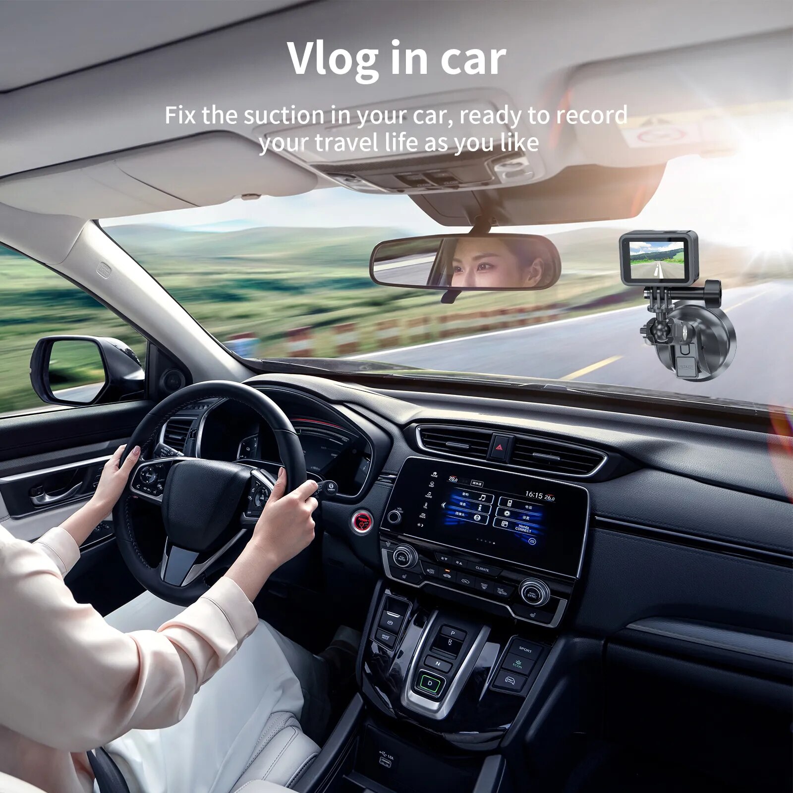 TELESIN Car Phone Action Camera Holder Suction Cup 360 Adjustable 1/4 Standard Adapter For GoPro Insta360 DJI Action Smart Phone 4 TELESIN Car Phone Action Camera Holder Suction Cup 360 Adjustable 1/4 Standard Adapter For GoPro Insta360 DJI Action Smart Phone 4