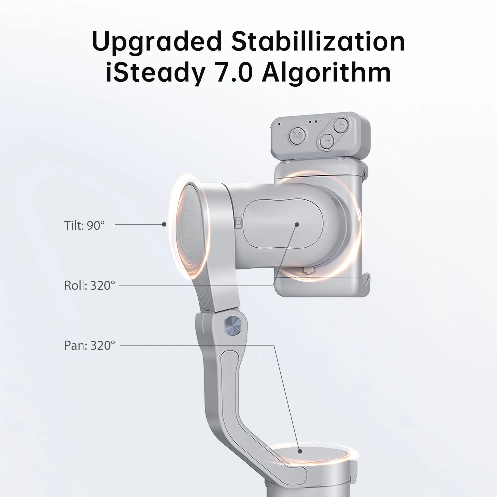 Hohem iSteady XE Kit Smartphone Gimbal 3-Axis Handheld Stabilizer Phone Selfie Stick Tripod with Magnetic Fill Light Video Shoot 4 Hohem iSteady XE Kit Smartphone Gimbal 3-Axis Handheld Stabilizer Phone Selfie Stick Tripod with Magnetic Fill Light Video Shoot 4