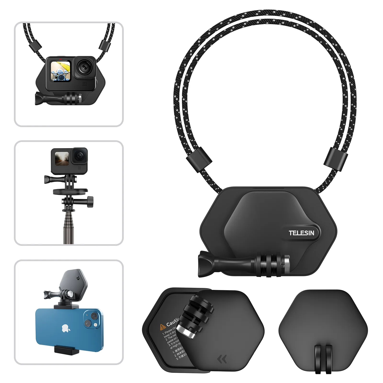 Magnetic Action Camera Quick Release Bracket: GoPro, Insta 360, DJI & Mobile Accessory 2 Magnetic Action Camera Quick Release Bracket: GoPro, Insta 360, DJI & Mobile Accessory 2